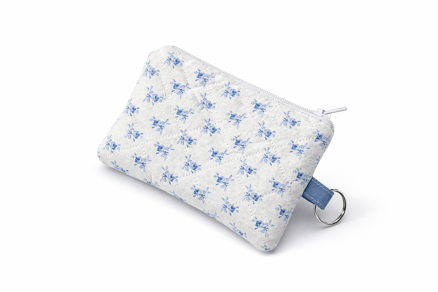 Blue Garden Keychain Wallet