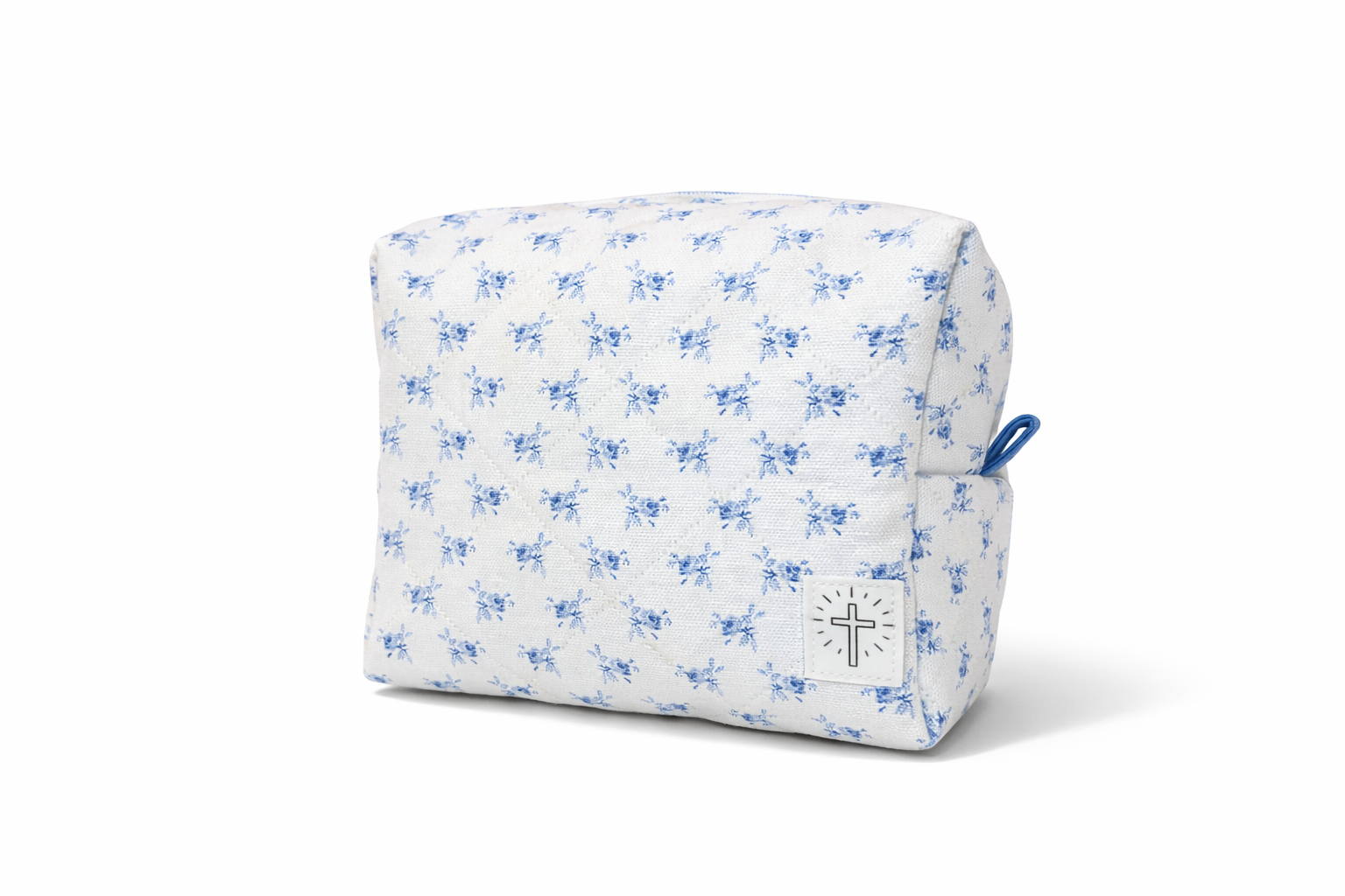 Blue Garden Makeup Bag