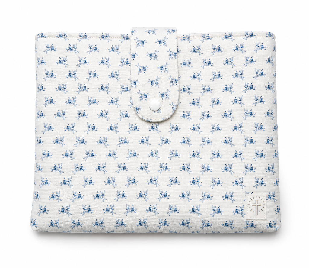 Blue Garden Bible Sleeve