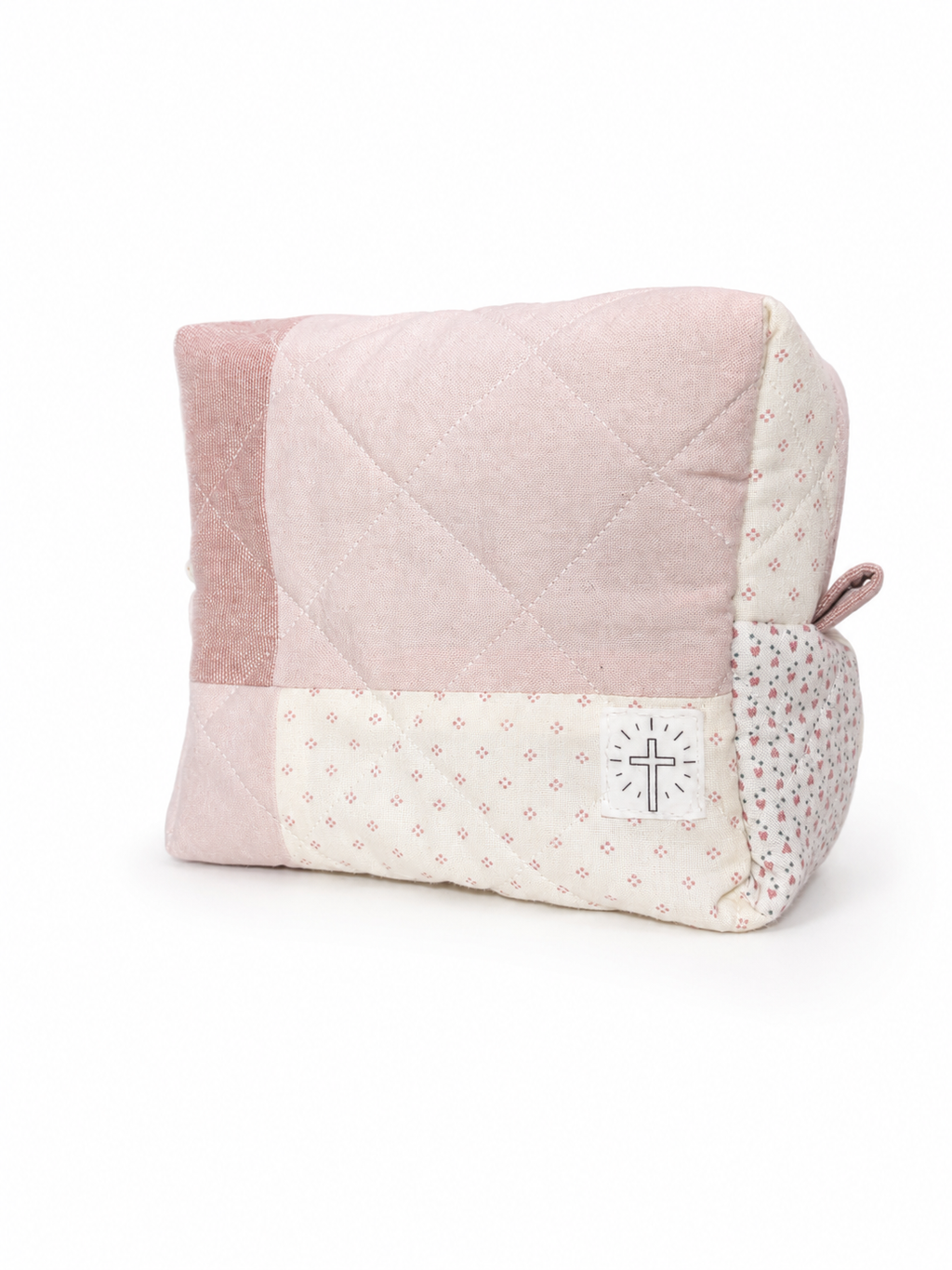 Pink Patchwork Makeup Bag
