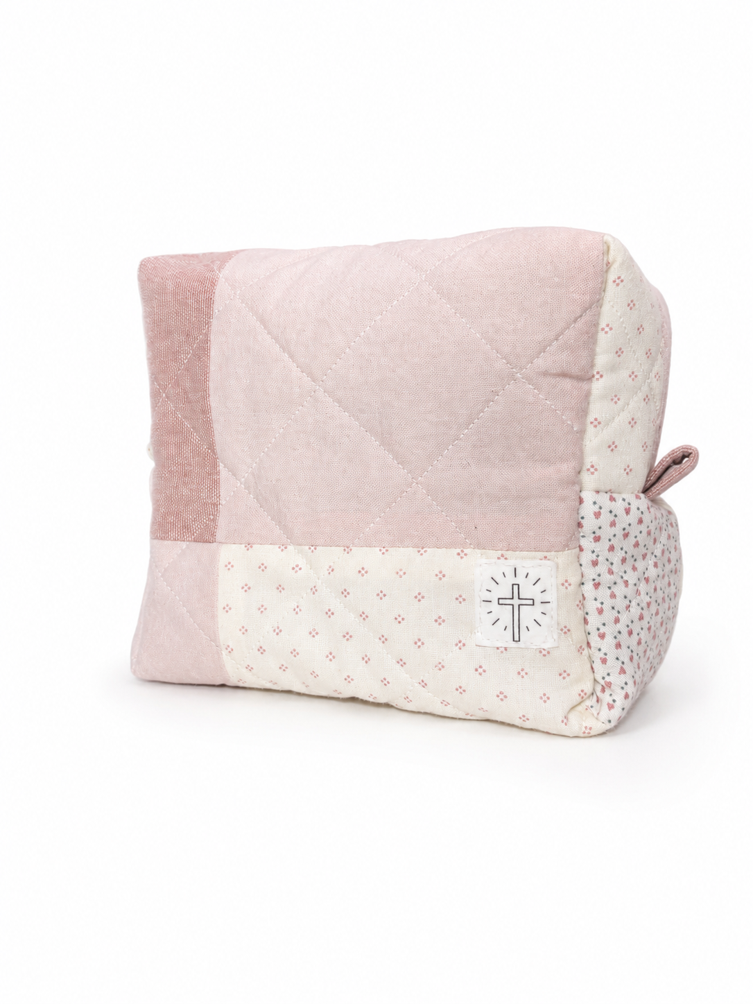 Pink Patchwork Makeup Bag