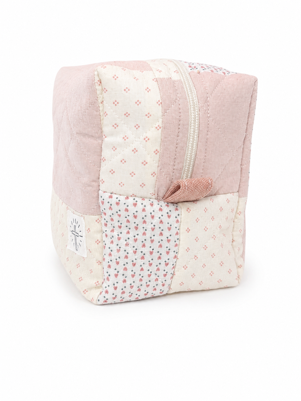 Pink Patchwork Makeup Bag
