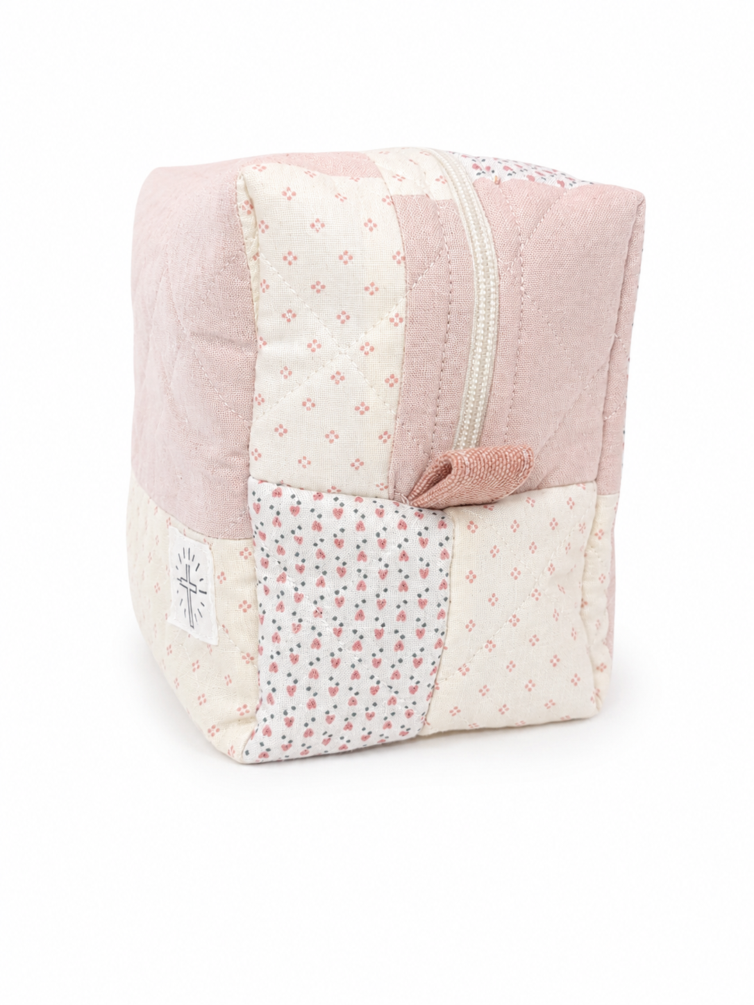 Pink Patchwork Makeup Bag