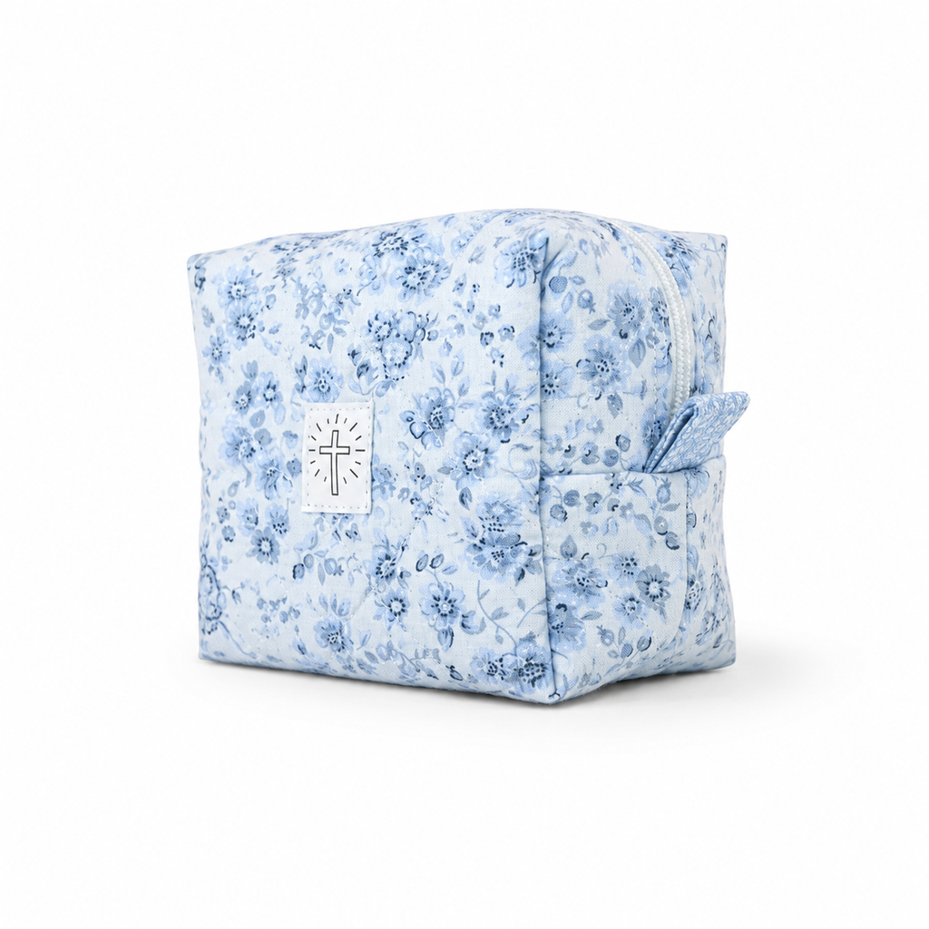Coastal Floral Mini Makeup Bag