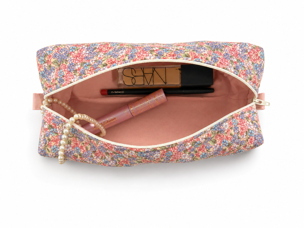 Flower Field Long Makeup Bag