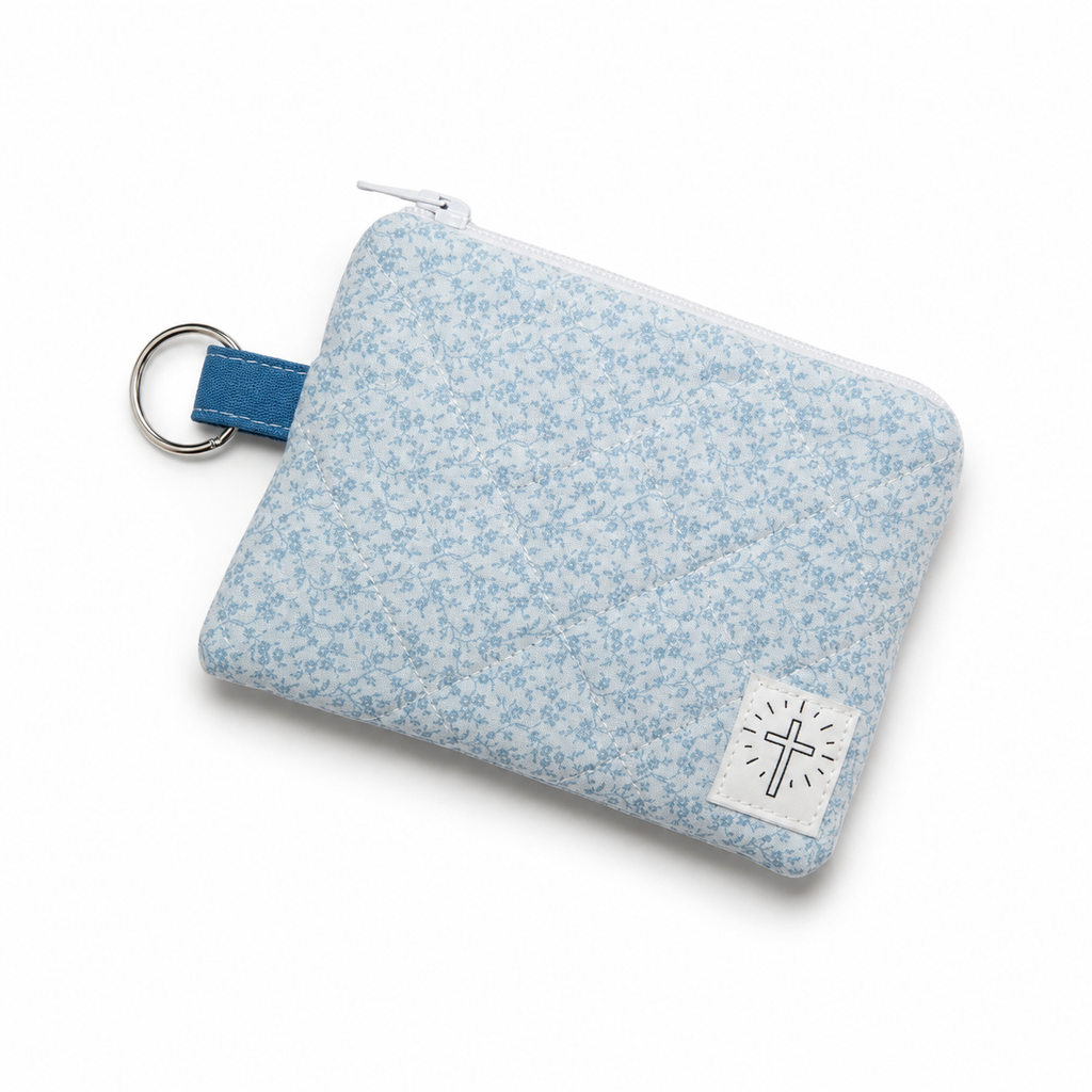 Baby Blue Keychain Wallet