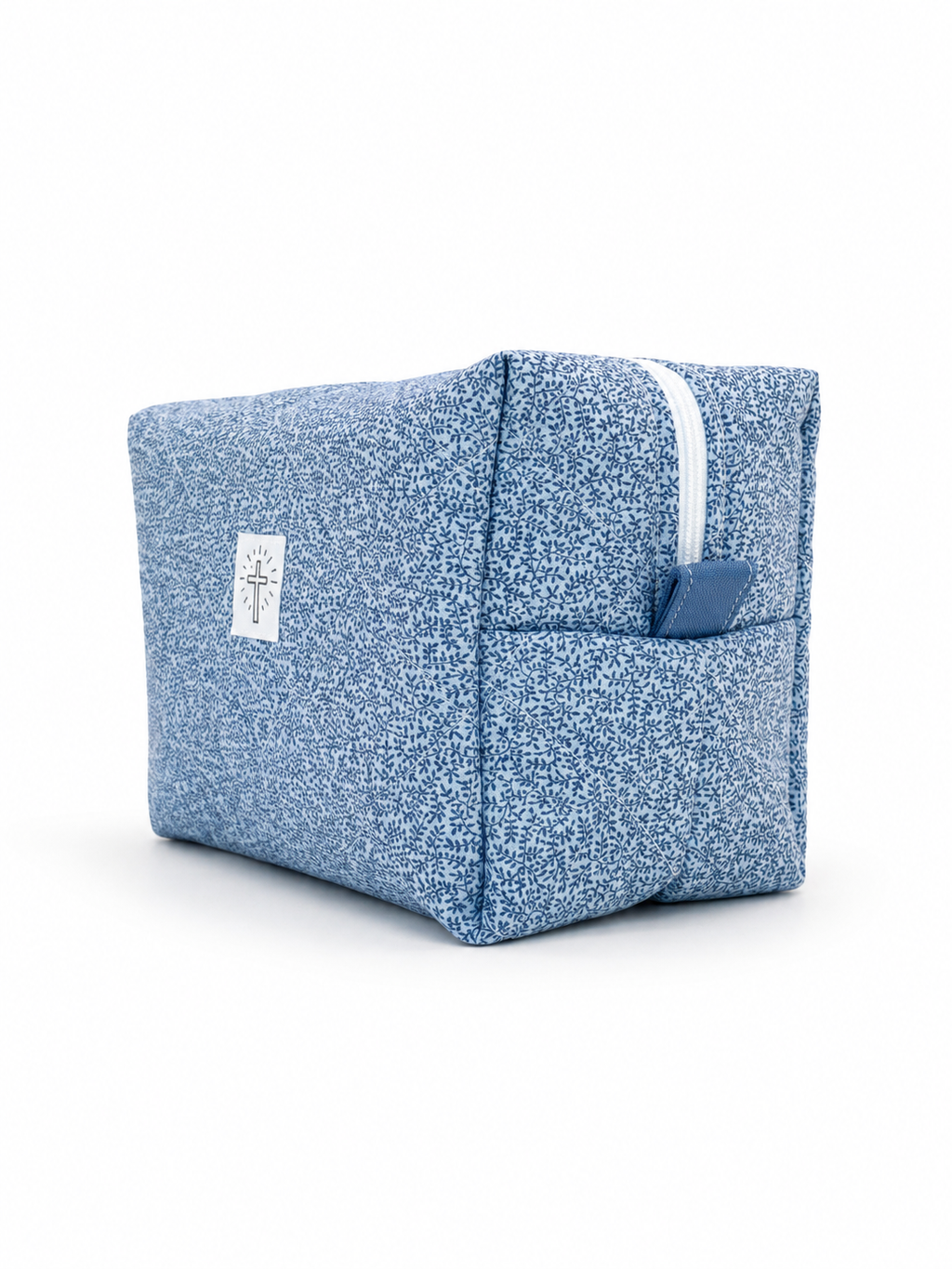 Blue Leaf Makeup Bag